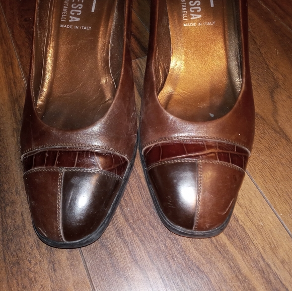 Renzo Fontanelli vintage leather shoes elegant Italy heels - Picture 8 of 9